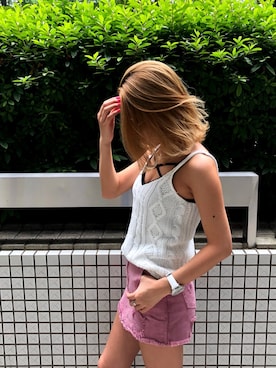 「アイテム（キャミソール）」を使った、ENVYM_RIKAさん（レディース・161cm）の夏コーディネート