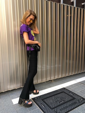 「ENVYM（アンビー）のＺＩＰ ＷＡＩＳＴ ＢＡＧ（ボディバッグ/ウエストポーチ）」を使った、ENVYM_RIKAさん（レディース・161cm）の夏コーディネート