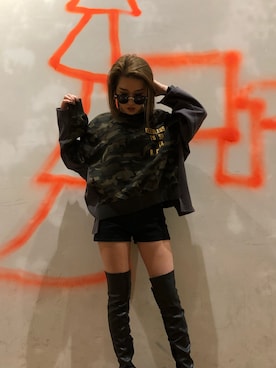 「ENVYM（アンビー）のアイテム（パンツ）」を使った、ENVYM_RIKAさん（レディース・161cm）の冬コーディネート