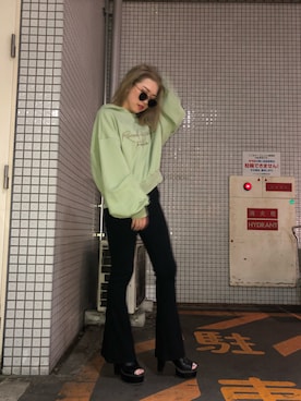 「アイテム（ブーティ）」を使った、ENVYM_RIKAさん（レディース・161cm）の春コーディネート