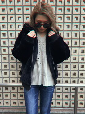 ENVYM_RIKAさん（レディース・161cm）の冬コーディネート