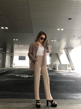 「くすみカラー」｜ENVYM_RIKAさん（レディース・161cm）の冬コーディネート