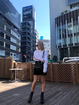 「ENVYM（アンビー）のスウィッチングステッチブーツ（ブーツ）」を使った、ENVYM_RIKAさん（レディース・161cm）の秋コーディネート