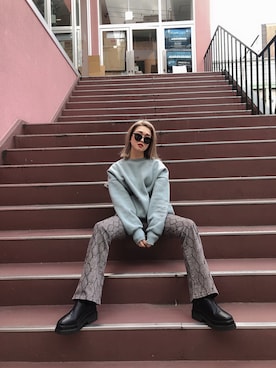 「パイソン柄」｜ENVYM_RIKAさん（レディース・161cm）の秋コーディネート