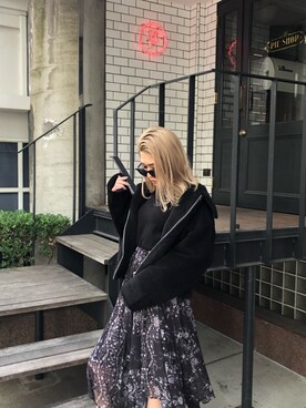 ENVYM_RIKAさん（レディース・161cm）の冬コーディネート