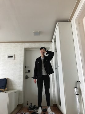 「FILA（フィラ）のアイテム（スリッポン）」を使った、SHhaengさん（メンズ・183cm）の夏コーディネート