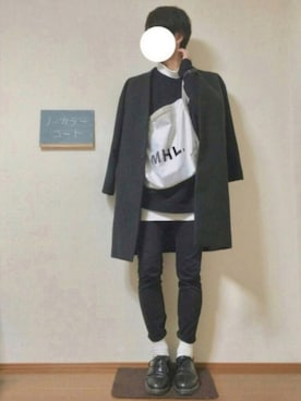 「Dr. Martens（ドクターマーチン）のDr.Martens (ドクターマーチン)/1461 3EYE GIBSON SHOES（その他シューズ）」を使った、のむさんさん（メンズ・185cm）の秋コーディネート