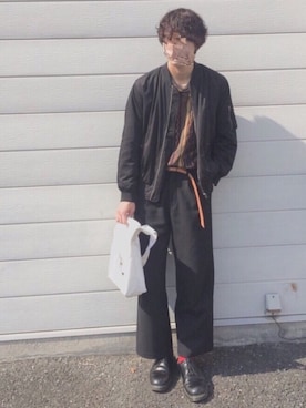 「Dr. Martens（ドクターマーチン）のDr.Martens (ドクターマーチン)/1461 3EYE GIBSON SHOES（その他シューズ）」を使った、のむさんさん（メンズ・185cm）の春コーディネート