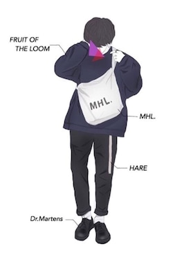 「Dr. Martens（ドクターマーチン）のDr.Martens (ドクターマーチン)/1461 3EYE GIBSON SHOES（その他シューズ）」を使った、のむさんさん（メンズ・185cm）の春コーディネート