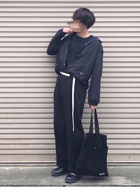 「Dr. Martens（ドクターマーチン）のDr.Martens (ドクターマーチン)/1461 3EYE GIBSON SHOES（その他シューズ）」を使った、のむさんさん（メンズ・185cm）の春コーディネート