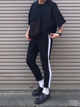 「Dr. Martens（ドクターマーチン）のDr.Martens (ドクターマーチン)/1461 3EYE GIBSON SHOES（その他シューズ）」を使った、のむさんさん（メンズ・185cm）の春コーディネート