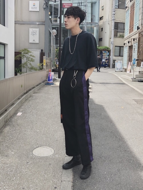 【コラボ】希少　MYne × Dickies ワイドパンツ MYne x DICKIES ディッキーズ x マイン』からサイドスナップ