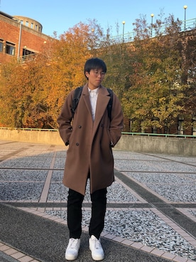 「NET（ネット）のアイテム（スラックス）」を使った、Meekさん（レディース・164cm）の冬コーディネート