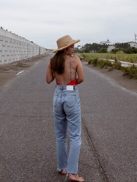 「アイテム（水着、レッド系）」を使った、ayana87locoさん（レディース・163cm）の春コーディネート