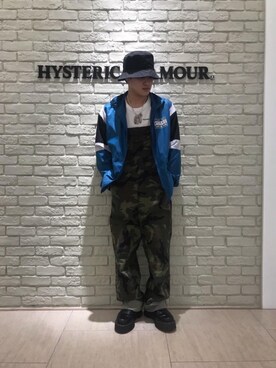 「ロック」｜「アイテム（サロペット/オーバーオール）」を使った、t.さん（メンズ・165cm）の春コーディネート