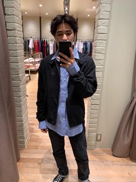 「ロックコーデ」｜「アイテム（ブルゾン）」を使った、t.さん（メンズ・165cm）の秋コーディネート