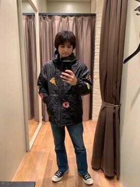 「長袖シャツ」｜「アイテム（ブルゾン）」を使った、t.さん（メンズ・165cm）の秋コーディネート