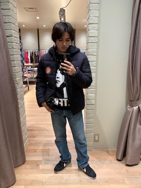 「長袖シャツ」｜「アイテム（ブルゾン）」を使った、t.さん（メンズ・165cm）の秋コーディネート