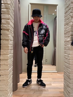 「長袖シャツ」｜「アイテム（ブルゾン）」を使った、t.さん（メンズ・165cm）の秋コーディネート
