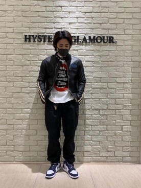「長袖シャツ」｜「アイテム（その他アウター）」を使った、t.さん（メンズ・165cm）の冬コーディネート