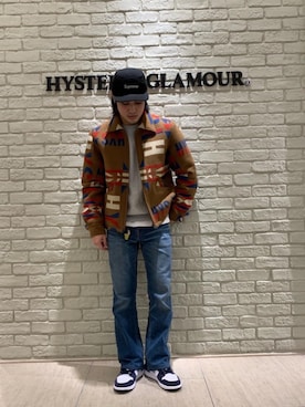 「長袖シャツ」｜「アイテム（その他アウター）」を使った、t.さん（メンズ・165cm）の冬コーディネート