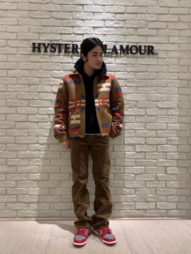 「長袖シャツ」｜「アイテム（その他アウター）」を使った、t.さん（メンズ・165cm）の冬コーディネート