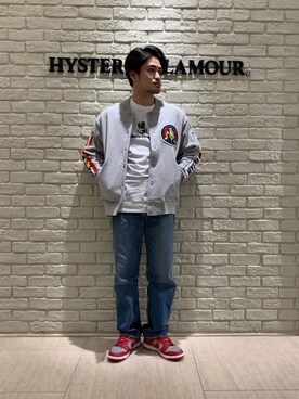 「長袖シャツ」｜「アイテム（その他アウター）」を使った、t.さん（メンズ・165cm）の冬コーディネート