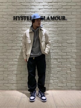 「長袖シャツ」｜「アイテム（ブルゾン）」を使った、t.さん（メンズ・165cm）の冬コーディネート