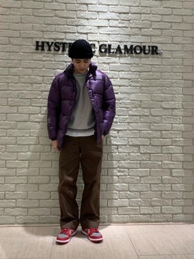 「長袖シャツ」｜「アイテム（ブルゾン）」を使った、t.さん（メンズ・165cm）の冬コーディネート