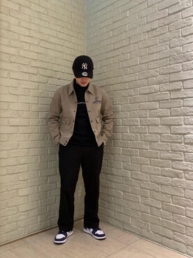 「長袖シャツ」｜「アイテム（その他アウター）」を使った、t.さん（メンズ・165cm）の冬コーディネート