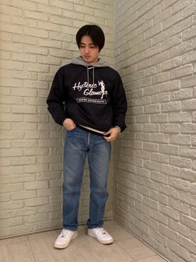 「でにむ」｜「アイテム（その他トップス）」を使った、t.さん（メンズ・165cm）の春コーディネート