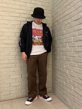 「半袖シャツ」｜「アイテム（ブルゾン）」を使った、t.さん（メンズ・165cm）の春コーディネート