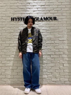 「でにむ」｜「アイテム（ミリタリージャケット）」を使った、t.さん（メンズ・165cm）の夏コーディネート