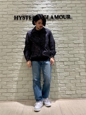 「長袖シャツ」｜「アイテム（ブルゾン）」を使った、t.さん（メンズ・165cm）の夏コーディネート