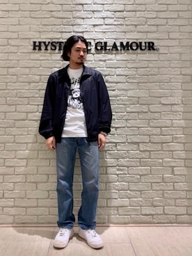 「長袖シャツ」｜「アイテム（ブルゾン）」を使った、t.さん（メンズ・165cm）の秋コーディネート