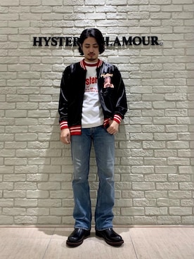 「長袖シャツ」｜「アイテム（その他アウター）」を使った、t.さん（メンズ・165cm）の秋コーディネート