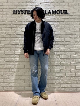 「ロンt」｜「アイテム（その他アウター）」を使った、t.さん（メンズ・165cm）の秋コーディネート