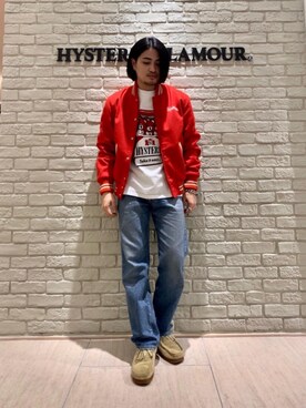 「90'sコーデ」｜「アイテム（スタジャン）」を使った、t.さん（メンズ・165cm）の秋コーディネート