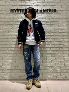 「でにむ」｜「アイテム（スタジャン）」を使った、t.さん（メンズ・165cm）の冬コーディネート