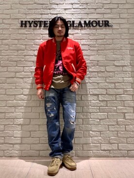 「でにむ」｜「アイテム（スタジャン）」を使った、t.さん（メンズ・165cm）の冬コーディネート