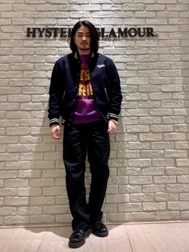 「らふこーで」｜「アイテム（スタジャン）」を使った、t.さん（メンズ・165cm）の冬コーディネート