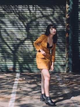 「アイテム（つなぎ/オールインワン、その他）」を使った、Yuling Tanさん（レディース・160cm）の春コーディネート