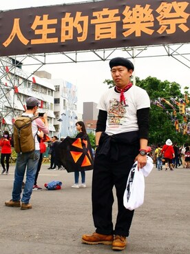 「フェススタイル」｜「アイテム（キャスケット）」を使った、YOGAさん（メンズ・170cm）の春コーディネート