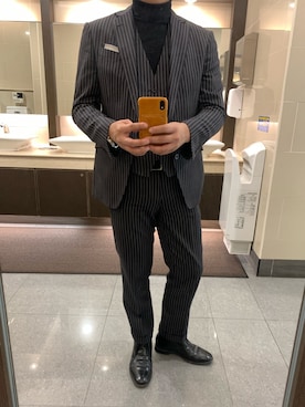 「Loake（ローク）のアイテム（ブーツ）」を使った、YOGAさん（メンズ・170cm）の冬コーディネート
