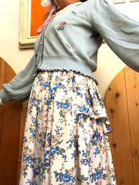 「axes femme POETIQUE（アクシーズファムポエティック）のアイテム（カーディガン/ボレロ）」を使った、TOYtheDreamerDollさん（レディース・152cm）の春コーディネート