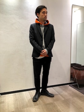 「DIESEL（ディーゼル）のアイテム（テーラードジャケット）」を使った、Shawさん（メンズ・172cm）の春コーディネート