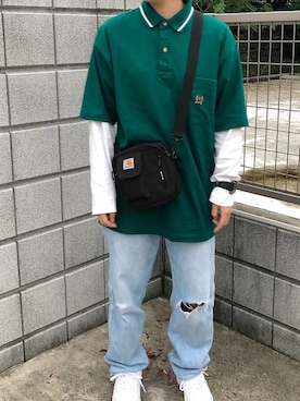 「carhartt」｜め。さん（レディース・149cm）の春コーディネート