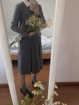 「STUART WEITZMAN（スチュアートワイツマン）のアイテム（ローファー）」を使った、Jadeさん（レディース・153cm）の春コーディネート