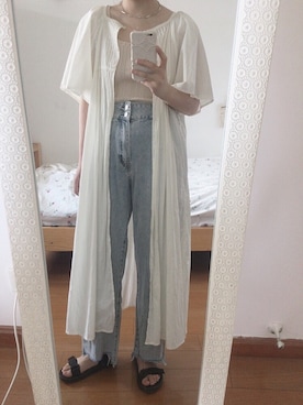 ピンタック前開きワンピースを使った人気ファッションコーディネート Wear