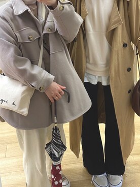 「chocomee（チョコミー）のアイテム（スウェット）」を使った、y m*さん（レディース・148cm）の春コーディネート
